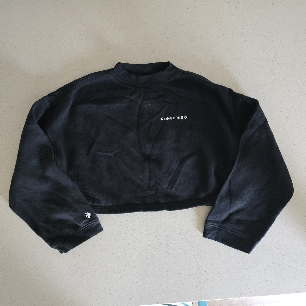Converse Black Crop Top XS